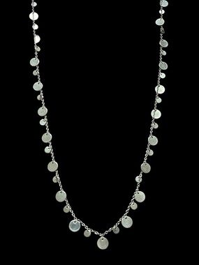 Lia Sophia Silver Disc Charm Necklace